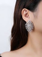 1 Pair Elegant Glam Luxurious Geometric Tassel Plating Inlay Copper Zircon Earrings main image 5