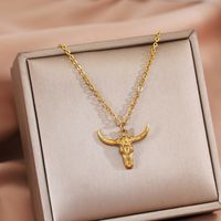 Casual Cattle Stainless Steel Handmade Pendant Necklace main image 1