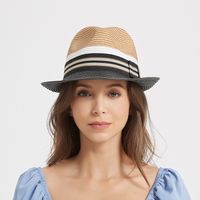 Women's Vacation Solid Color Big Eaves Fedora Hat main image 5