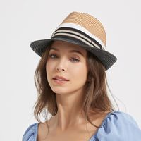 Women's Vacation Solid Color Big Eaves Fedora Hat main image 3