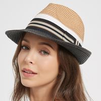 Women's Vacation Solid Color Big Eaves Fedora Hat main image 4