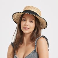 Women's Lady Solid Color Big Eaves Straw Hat main image 1