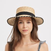 Women's Lady Solid Color Big Eaves Straw Hat main image 5