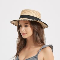 Women's Lady Solid Color Big Eaves Straw Hat main image 4