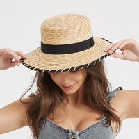 Women's Lady Solid Color Big Eaves Straw Hat main image 2