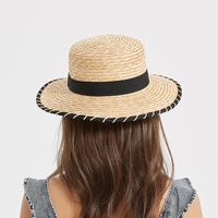 Women's Lady Solid Color Big Eaves Straw Hat main image 3