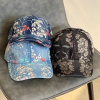 Unisex Retro Pastoral Flower Curved Eaves Baseball Cap main image 1