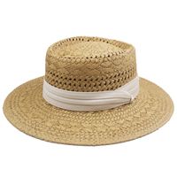 Women's Vacation Solid Color Big Eaves Straw Hat sku image 2