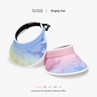 Women's Vacation Color Block Curved Eaves Sun Hat main image 1