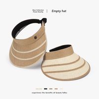 Women's Beach Solid Color Curved Eaves Sun Hat main image 5