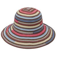 Women's Beach Stripe Big Eaves Straw Hat sku image 3