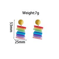 1 Pair Streetwear Rainbow Resin Drop Earrings sku image 1