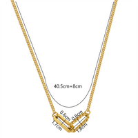 304 Stainless Steel 14K Gold Plated Simple Style Geometric Pendant Necklace main image 2