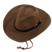 Unisex Cowboy Style Pastoral Simple Style Solid Color Crimping Fedora Hat main image 3
