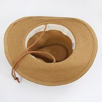 Unisex Cowboy Style Pastoral Simple Style Solid Color Crimping Fedora Hat main image 2
