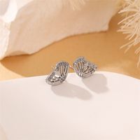 1 Pair Simple Style Classic Style Butterfly Inlay Stainless Steel Titanium Steel Zircon Ear Studs main image 4