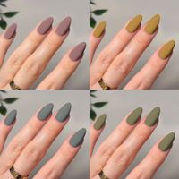 Simple Style Solid Color Solid Color Plastic Nail Patches 1 Set main image 3