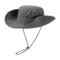 Men's Basic Vacation Solid Color Big Eaves Bucket Hat main image 2