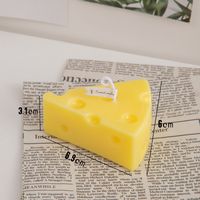 أسلوب بسيط الجبن اللون الصامد البارافين شمعة sku image 1