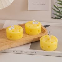 Simple Style Cheese Solid Color Paraffin Candle main image 5