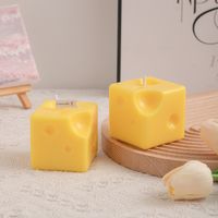 Simple Style Cheese Solid Color Paraffin Candle main image 4