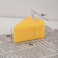 أسلوب بسيط الجبن اللون الصامد البارافين شمعة sku image 6