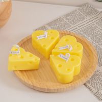 Simple Style Cheese Solid Color Paraffin Candle main image 1