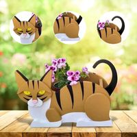Pastoral Simple Style Cat Wood Ornaments Artificial Decorations main image 5