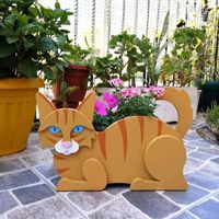 Pastoral Simple Style Cat Wood Ornaments Artificial Decorations sku image 6