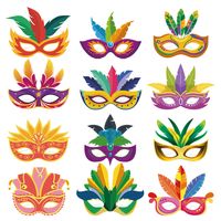 Mignon Drôle Bloc De Couleur Papier Fête Carnaval Accessoires Décoratifs main image 4