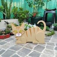 Pastoral Simple Style Cat Wood Ornaments Artificial Decorations sku image 4