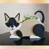 Pastoral Simple Style Cat Wood Ornaments Artificial Decorations sku image 8