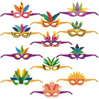 Lindo Gracioso Bloque De Color Papel Fiesta Carnaval Atrezzo Decorativo main image 2
