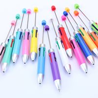 1 Piece Color Block Class Learning Daily Mixed Materials Cute Ballpoint Pen main image 2