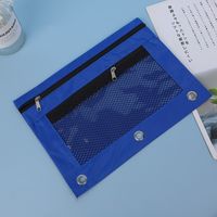 Solid Color Oxford Cloth Class Learning Simple Style Pencil Case sku image 8