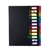 Color Block Plastic Class Learning Daily Retro Preppy Style Folder main image 2