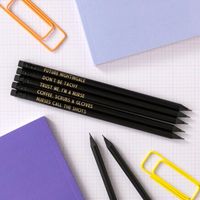 1 Set Letter Solid Color Class Learning Wood Classic Style Pencil main image 6