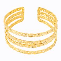Simple Style Solid Color Stainless Steel Plating 18k Gold Plated Bangle main image 3