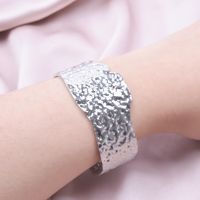 Simple Style Irregular Solid Color Stainless Steel Plating Bangle main image 4