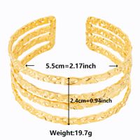 Simple Style Solid Color Stainless Steel Plating 18k Gold Plated Bangle sku image 2