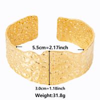 Simple Style Irregular Solid Color Stainless Steel Plating Bangle main image 2