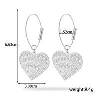 1 Pair Simple Style Water Droplets Heart Shape Rhombus Plating Stainless Steel 18k Gold Plated Drop Earrings main image 7