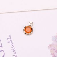 Simple Style Solid Color Copper Inlay Artificial Crystal Jewelry Accessories sku image 1