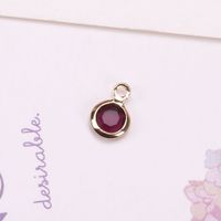 Simple Style Solid Color Copper Inlay Artificial Crystal Jewelry Accessories sku image 5