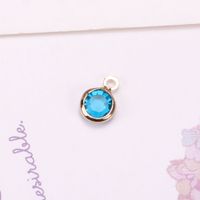 Simple Style Solid Color Copper Inlay Artificial Crystal Jewelry Accessories sku image 4
