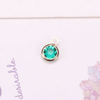Simple Style Solid Color Copper Inlay Artificial Crystal Jewelry Accessories sku image 6