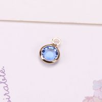 Simple Style Solid Color Copper Inlay Artificial Crystal Jewelry Accessories sku image 7