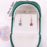 Simple Style Solid Color Copper Inlay Artificial Crystal Jewelry Accessories main image 3