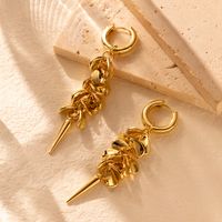 1 Pair Simple Style Solid Color Irregular Plating Alloy Drop Earrings main image 10