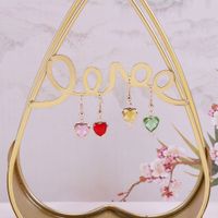Simple Style Heart Shape Copper Inlay Artificial Crystal Valentine's Day Jewelry Accessories main image 2